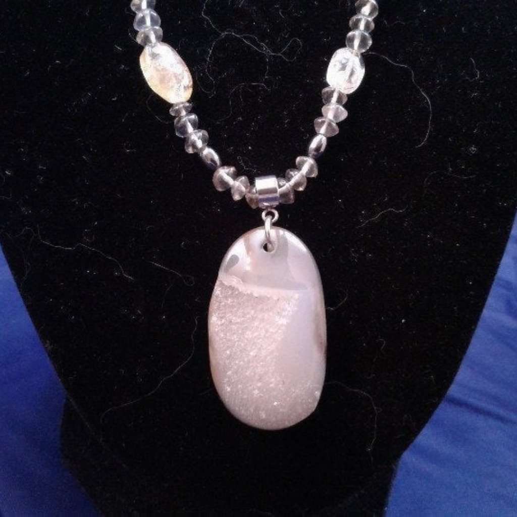 Handmade Quartz And Citrine Necklace 300